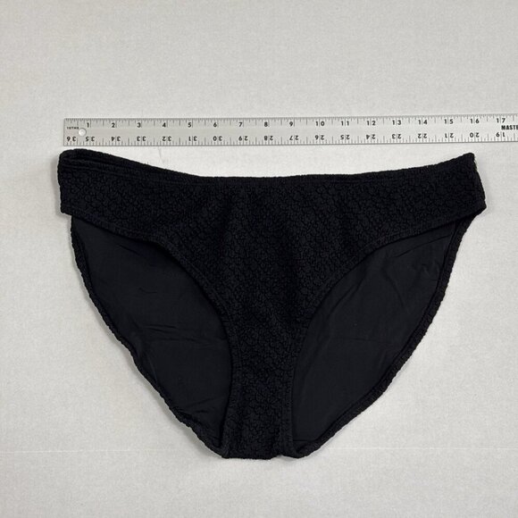 Mindy X Andie Women's L The Bikini Swim Bottom Textured Black NWT - Picture 3 of 16